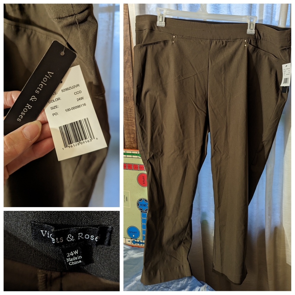 Violets and roses brand plus size ladies pants nwt